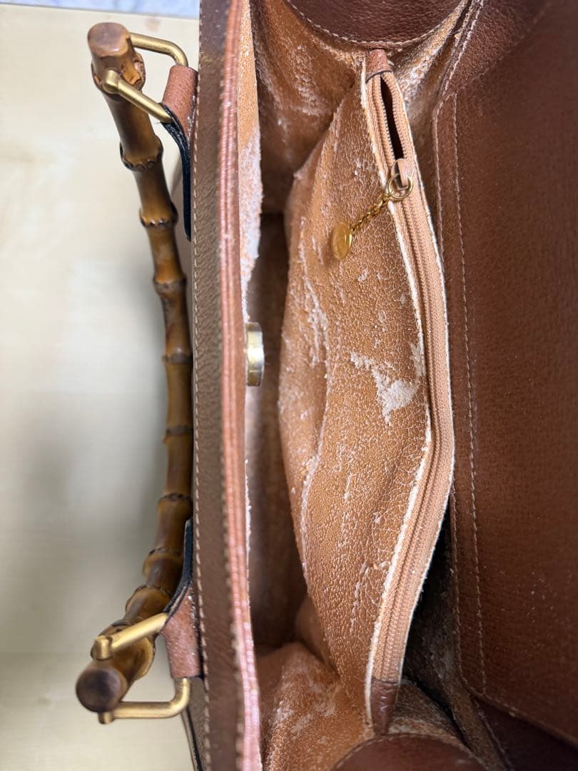 GUCCI バンブーバッグ 内側が劣化