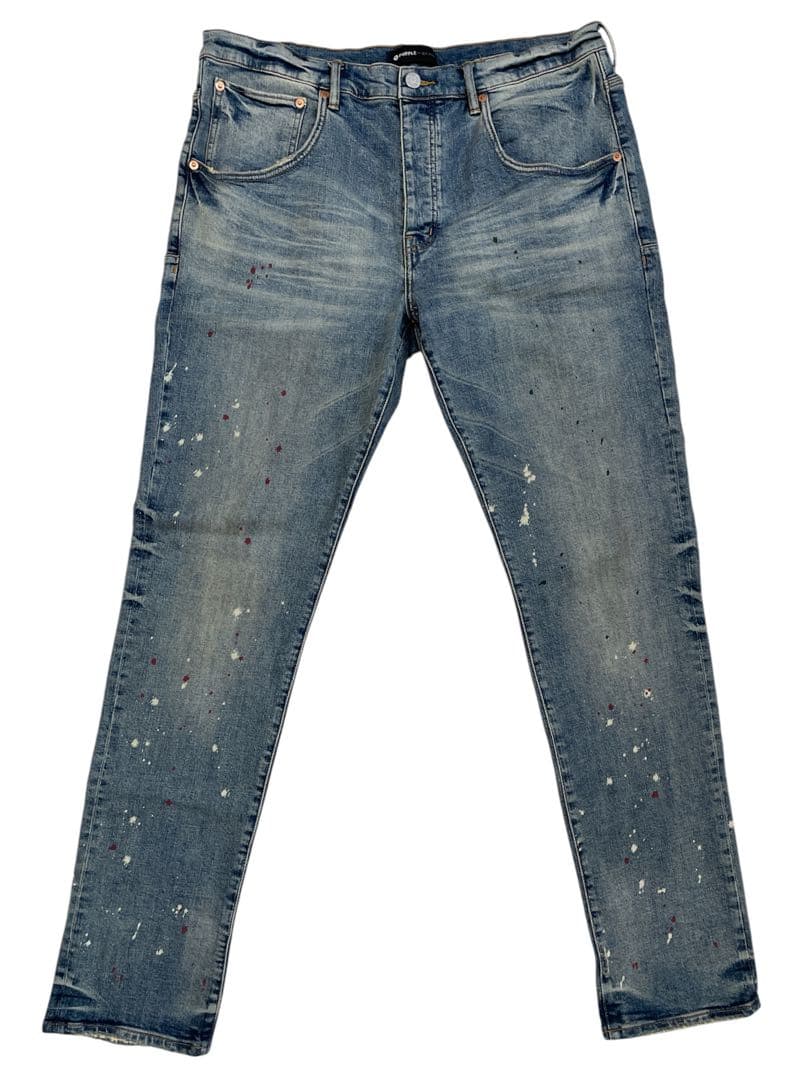 PURPLE BRAND P002 ダメージ加工デニムパンツ　w38