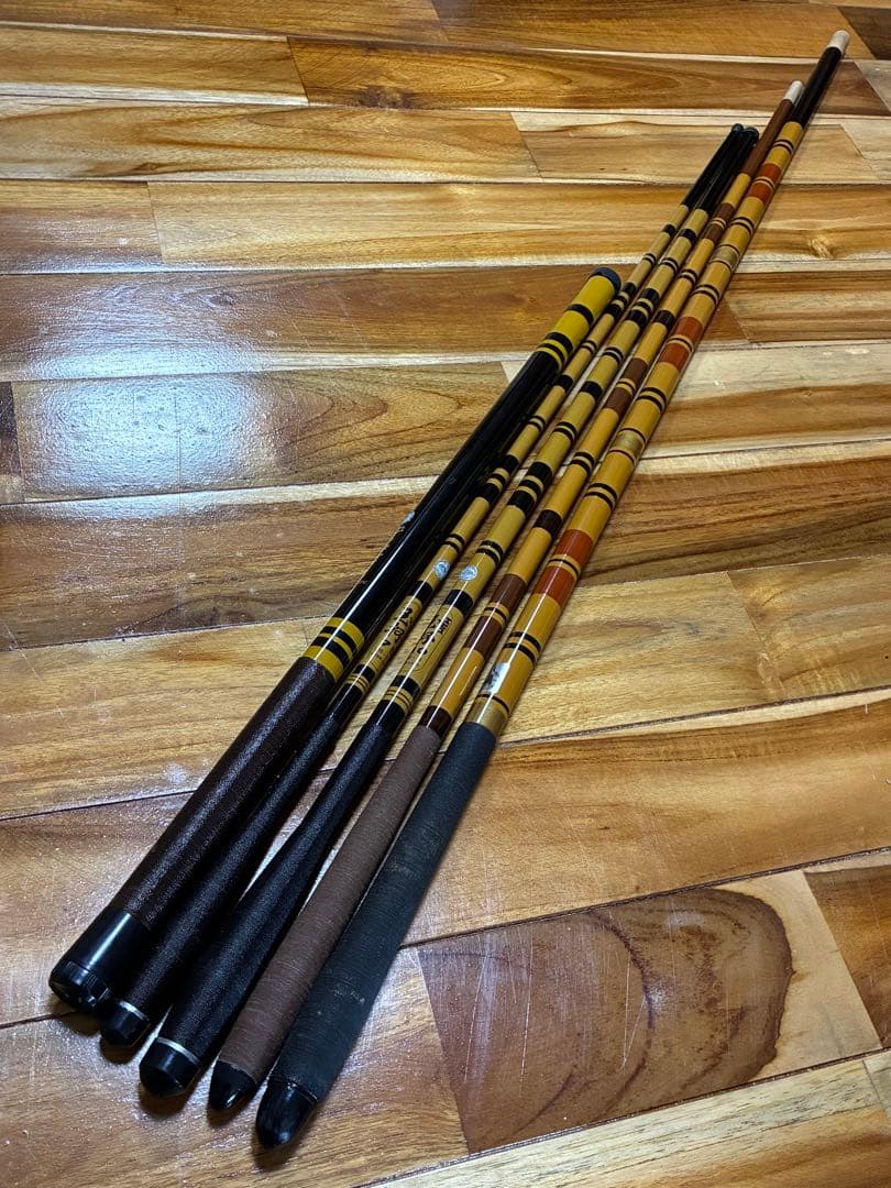 エビス 名門 グラスロッド レトロ 釣り竿 布袋付き 5本 まとめ