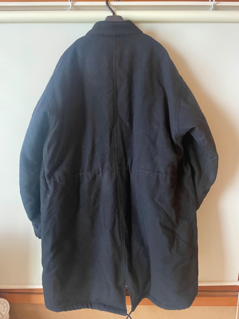 BEAMS 中綿ウールモッズコートL／黒