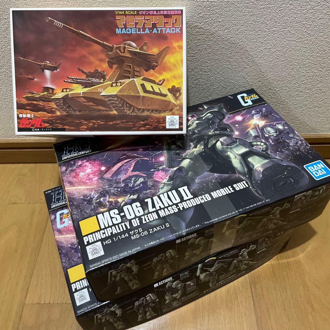 ガンプラ 1/144 ザク地上戦セット　グフ　ドム　ガルマザク　ドダイ他