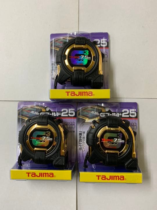 タジマ Tajima スケール G3ゴールドロック G3GL25-75BL×3個