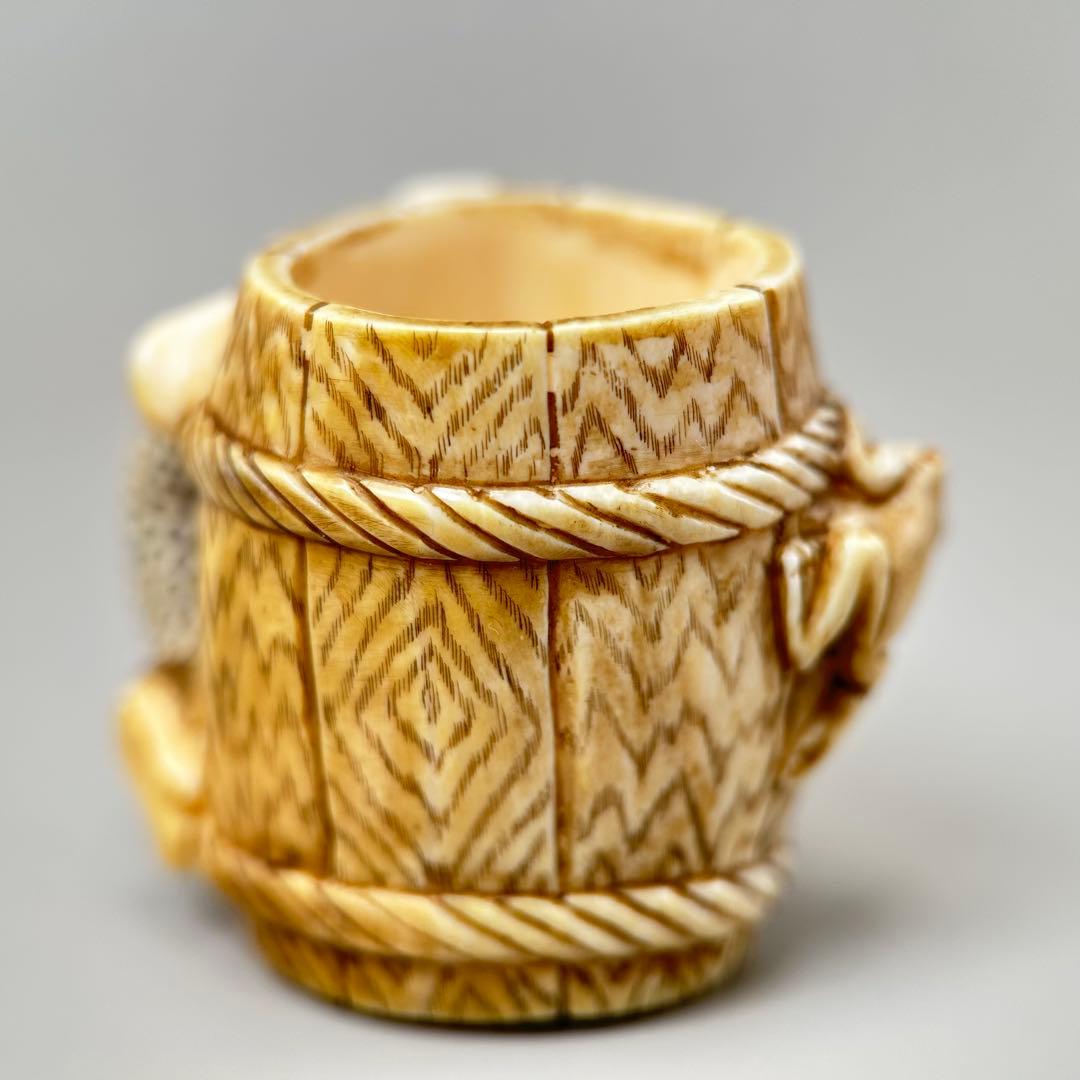 彫刻極上根付天然素材アンティーク骨董飾り物古美術置物細密細工