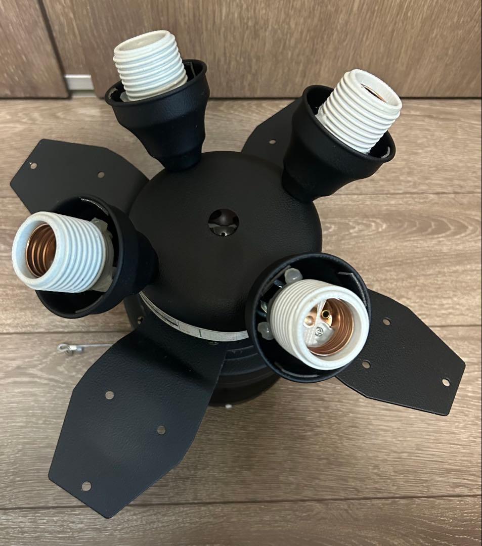 【LED電球付】シーリングファン　ウィンダブル　4灯　ダークウッド