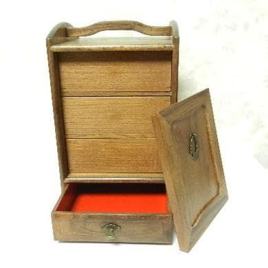 アンティークな手提げ付小引き出し