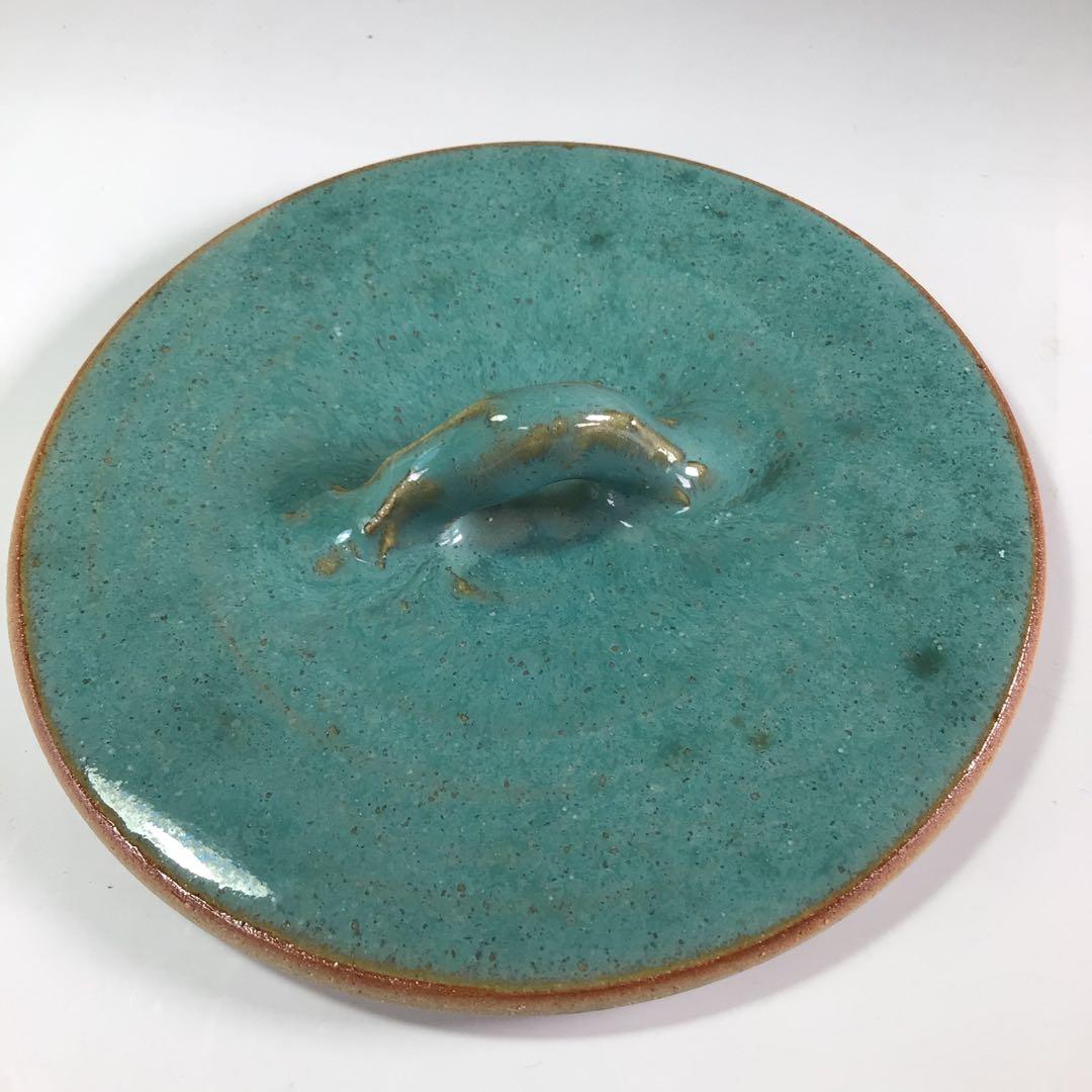 Ｒ６７　水指　『在銘』『青磁』『耳付水指』　木箱　茶道具