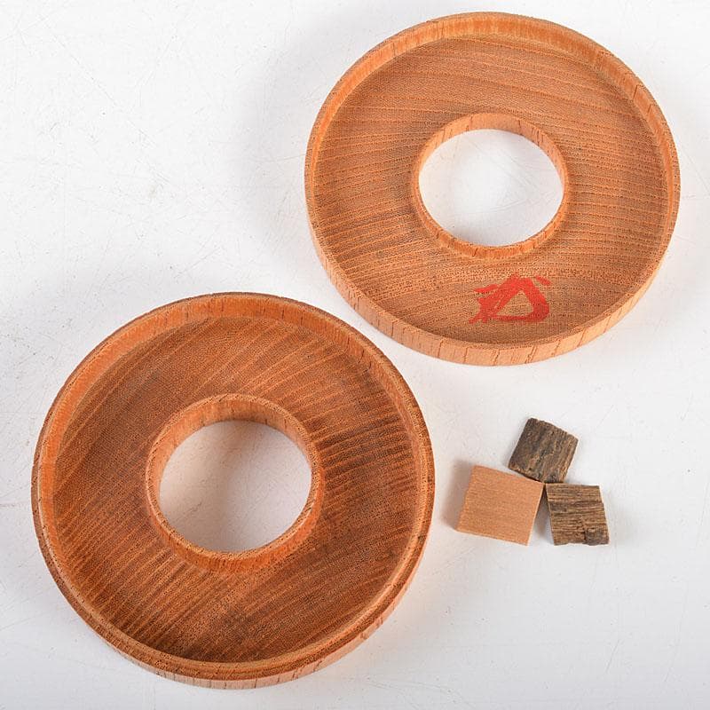 茶道具　指物師　木地喜斎作　掛絡香合　紫野　松長剛山書付箱　V　R5464