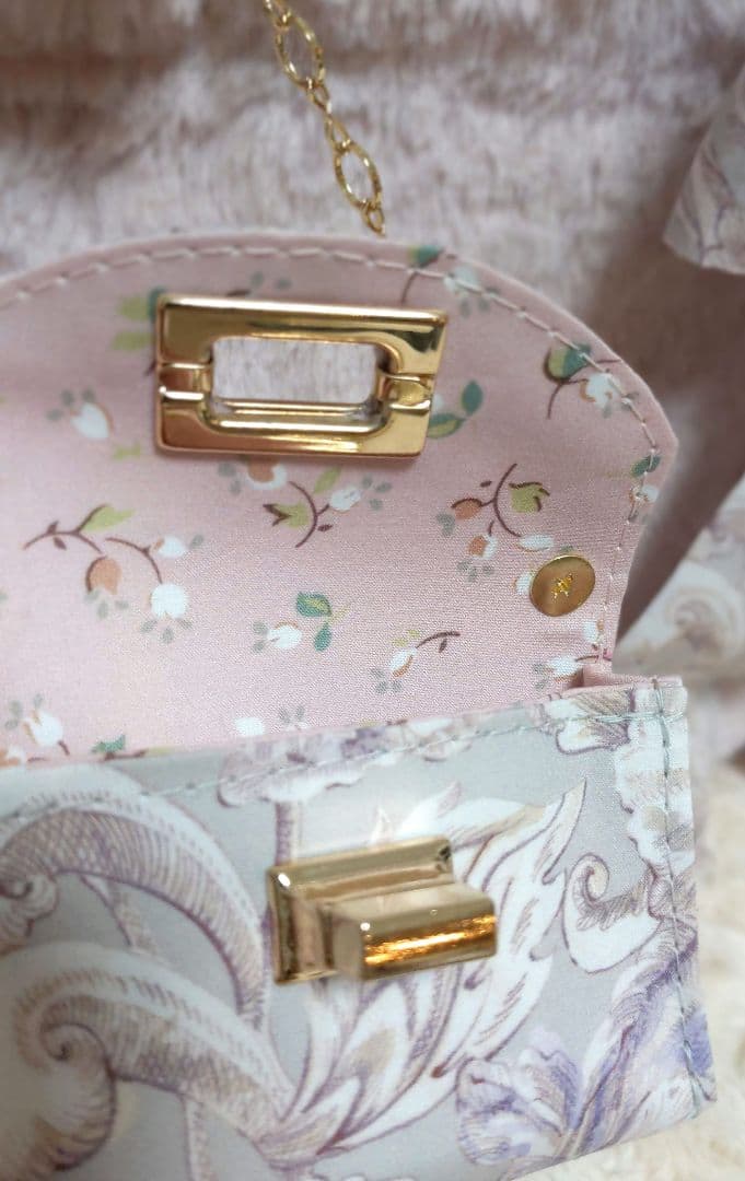 フリー出品　アレキサンダーマーブル　グレーブルーム　仕切りポーチ付きミニトート