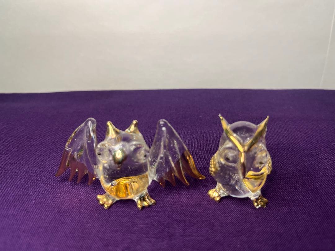 フクロウのガラス細工 GOLD