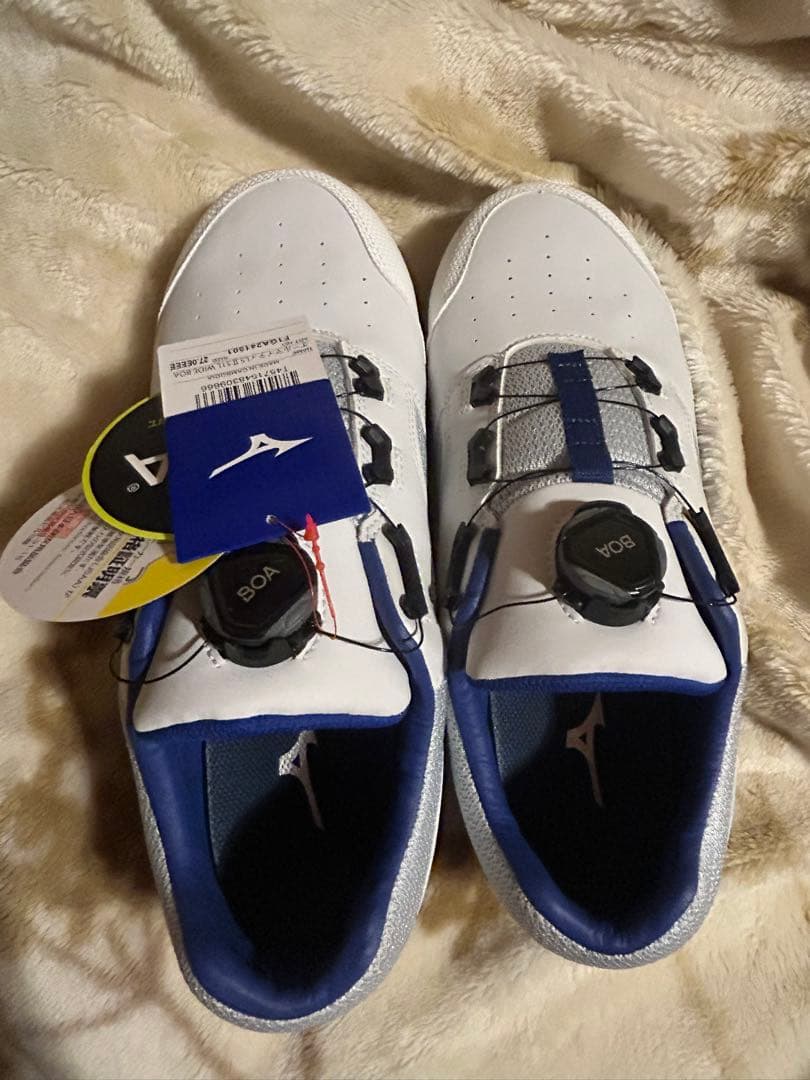 【新品未使用】　Mizuno BOAスポーツシューズ ホワイト/ブルー
