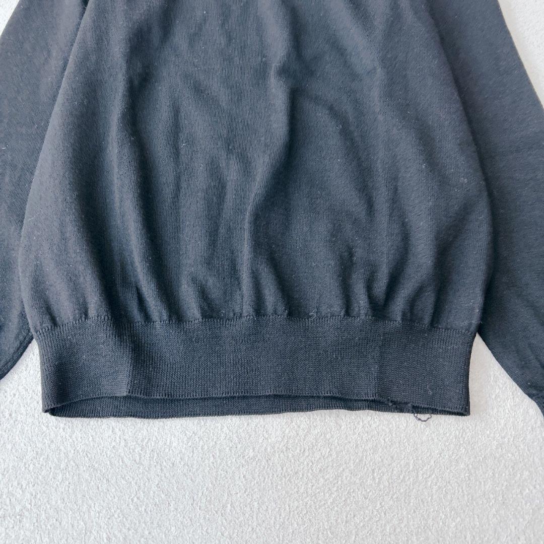 美品 クルチアーニ ハイゲージ ガーメントダイタートルネック ニット 46 黒