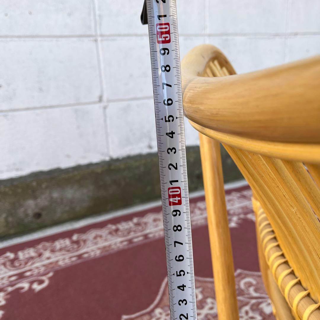 美品 高品質◾️AUSTER製 籐ラタン 座椅子 ナチュラル天然素材