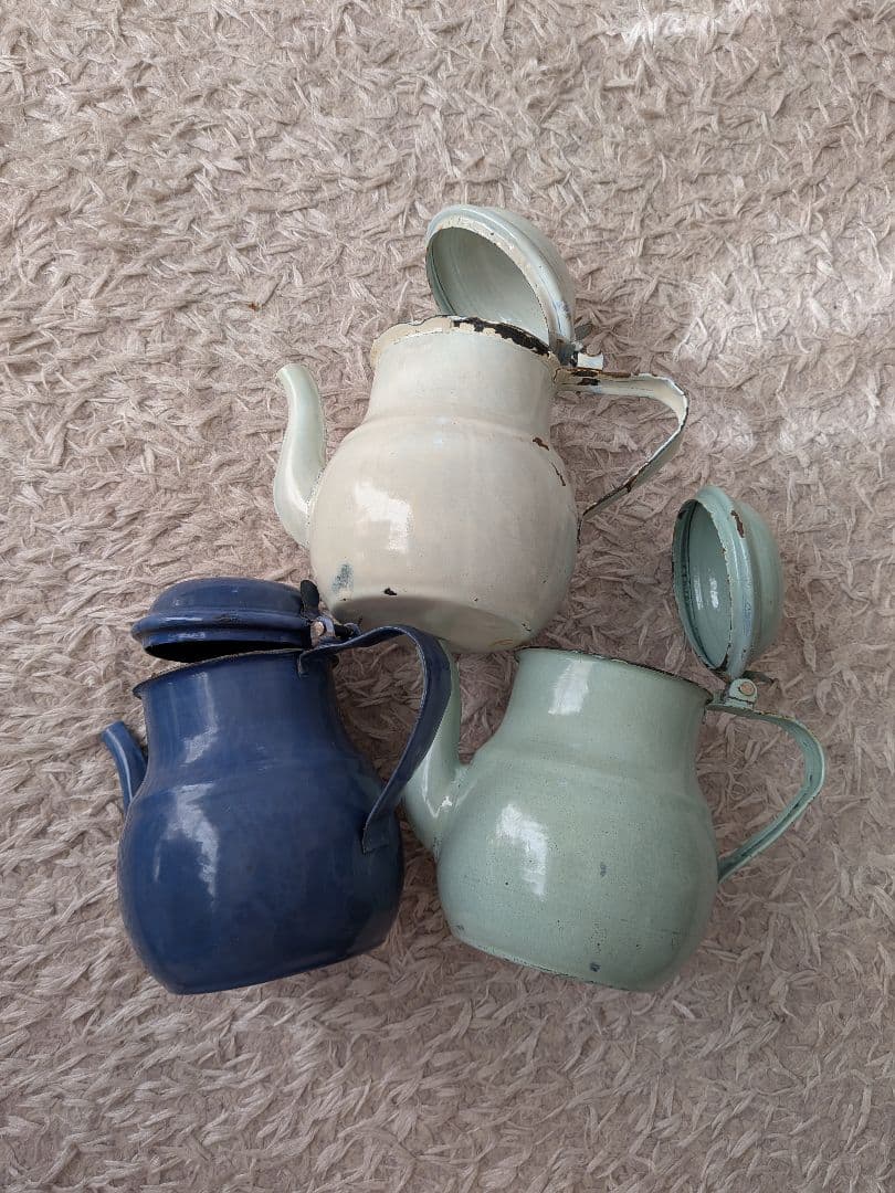 ヴィンテージ　ホーローポットセット