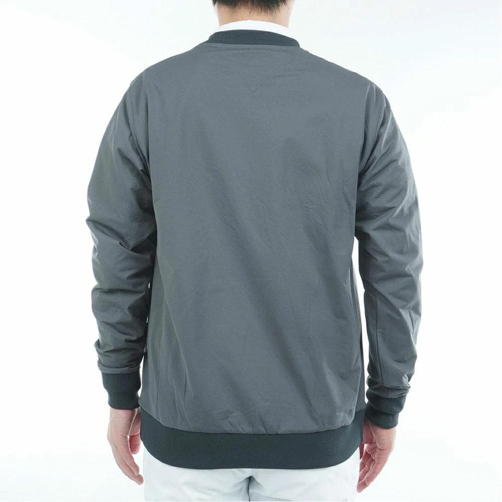 トミーヒルフィガー防風クルーネックスウェット【L寸】チャコールG thma554