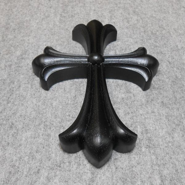 あんこ　十字架（ゴシッククロス）レリーフ彫刻＆ウッドトレイ３点セット