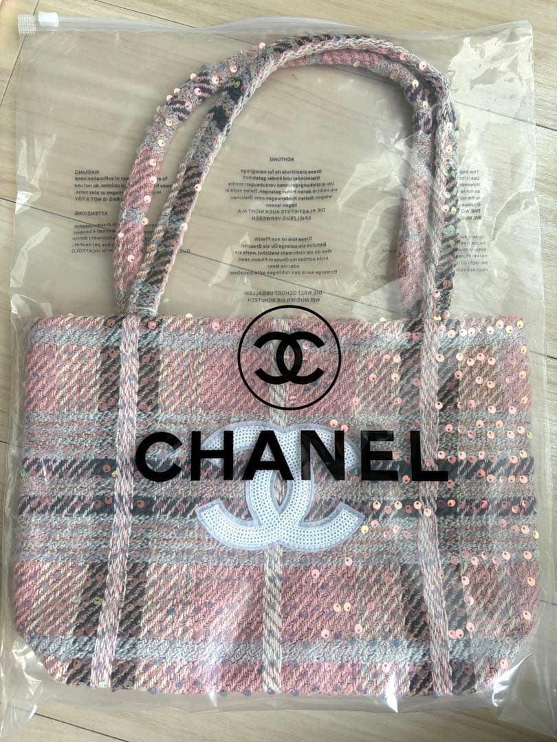 【希少1点のみ】シャネル VIP限定 非売品 ツイード トートバッグ ピンク