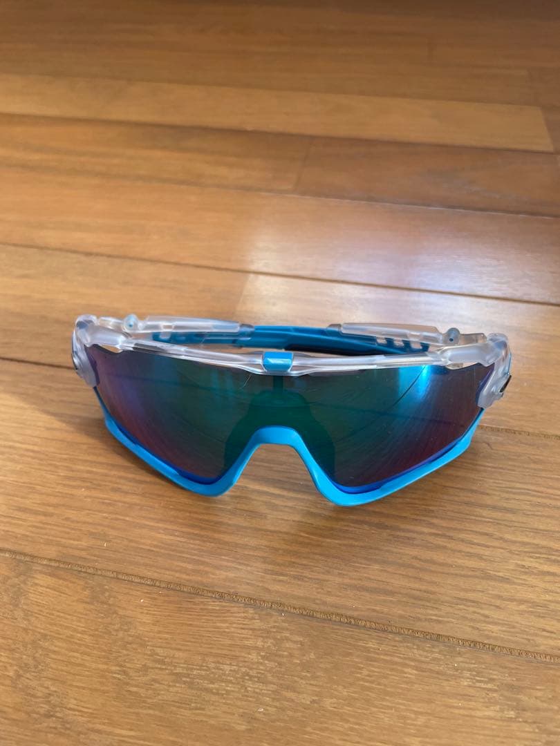 スポーツサングラス クリア/ブルー レンズ付き