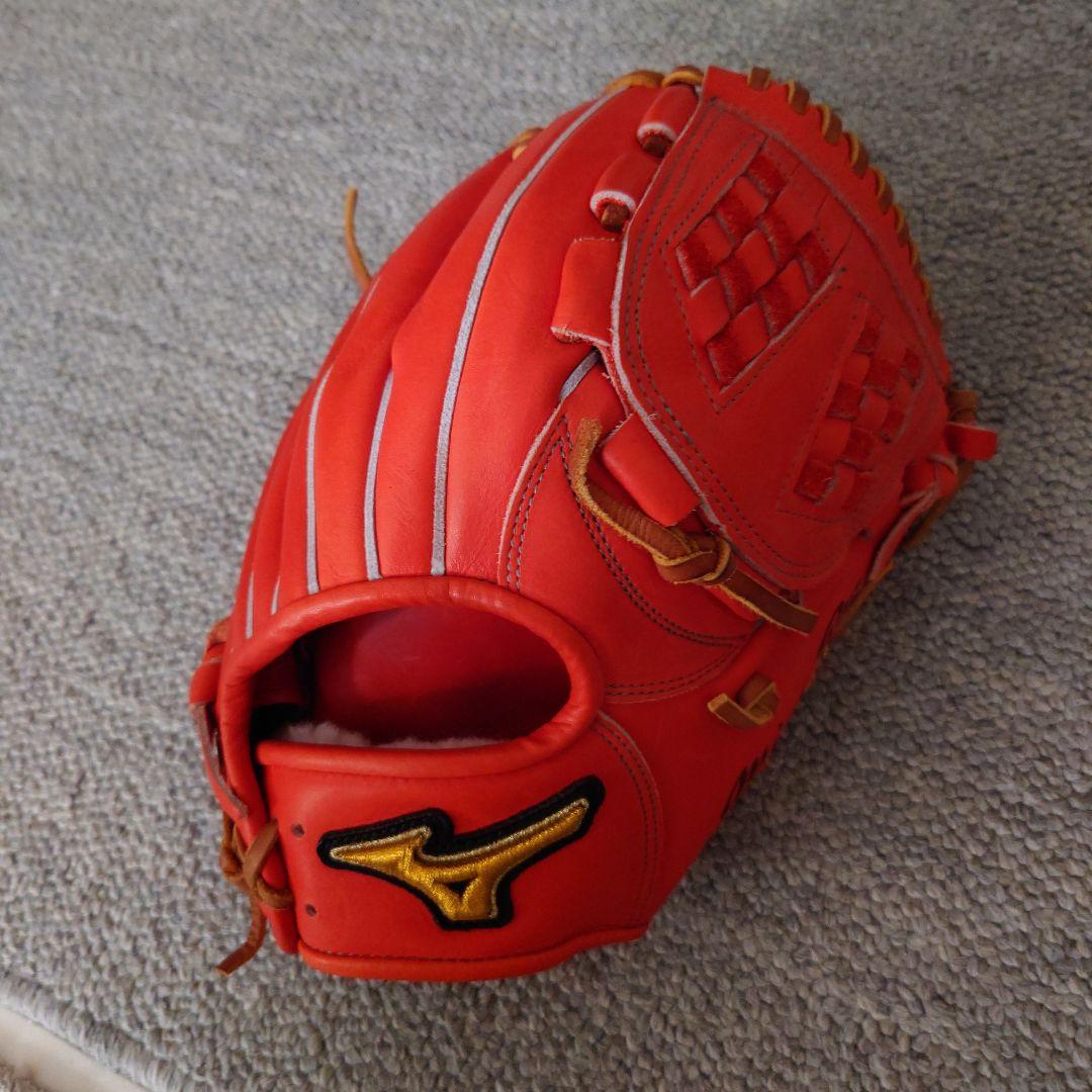 Mizuno Pro 軟式グローブ オレンジ