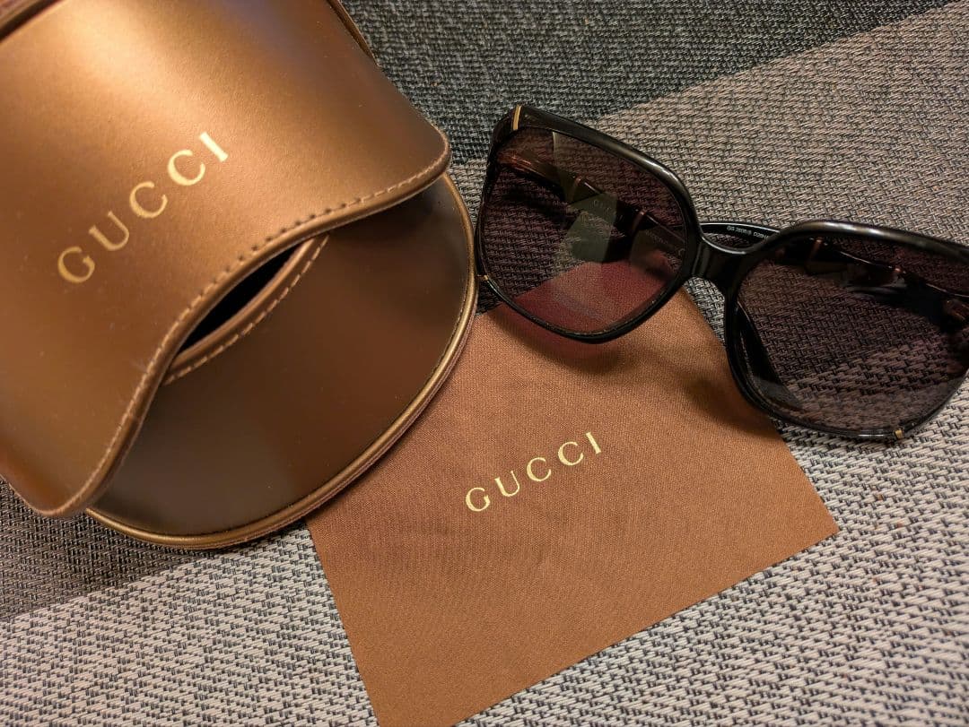 GUCCI♡レアバンブーデザイン ブラウンレンズ美品　ケース付