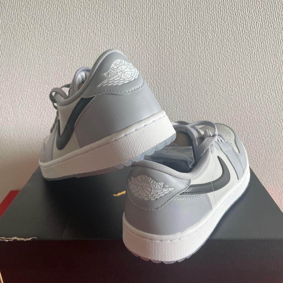 新品 NIKE エアジョーダン1 ロー ウルフグレー ゴルフシューズ28.5