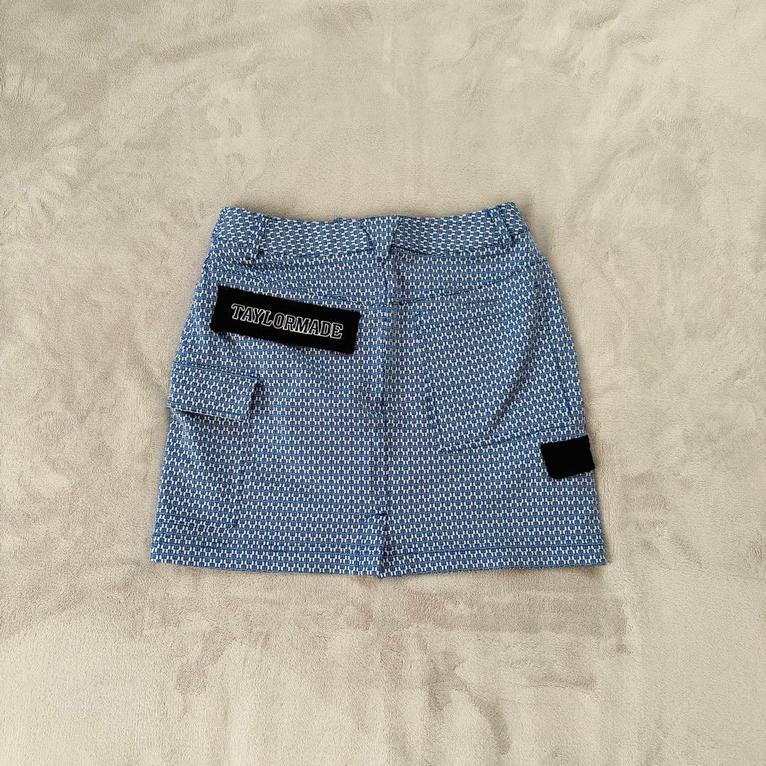 ✨美品✨テーラーメイドレディースゴルフウェアフード付きセットアップ青×白M