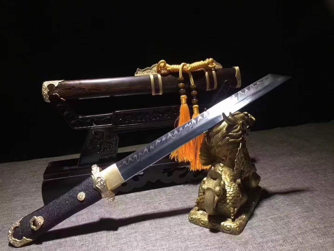 T 10焼刃幅刃12寸唐刀古兵器 武具　刀装具　日本刀　模造刀 居合刀