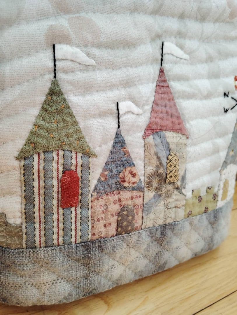 「風見鶏の見える街。」トートバッグ ハンドメイド テシゴト雑貨