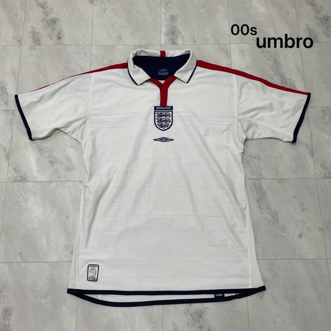 00s アンブロ イングランド代表 サッカー ユニフォーム リバーシブル 刺繍