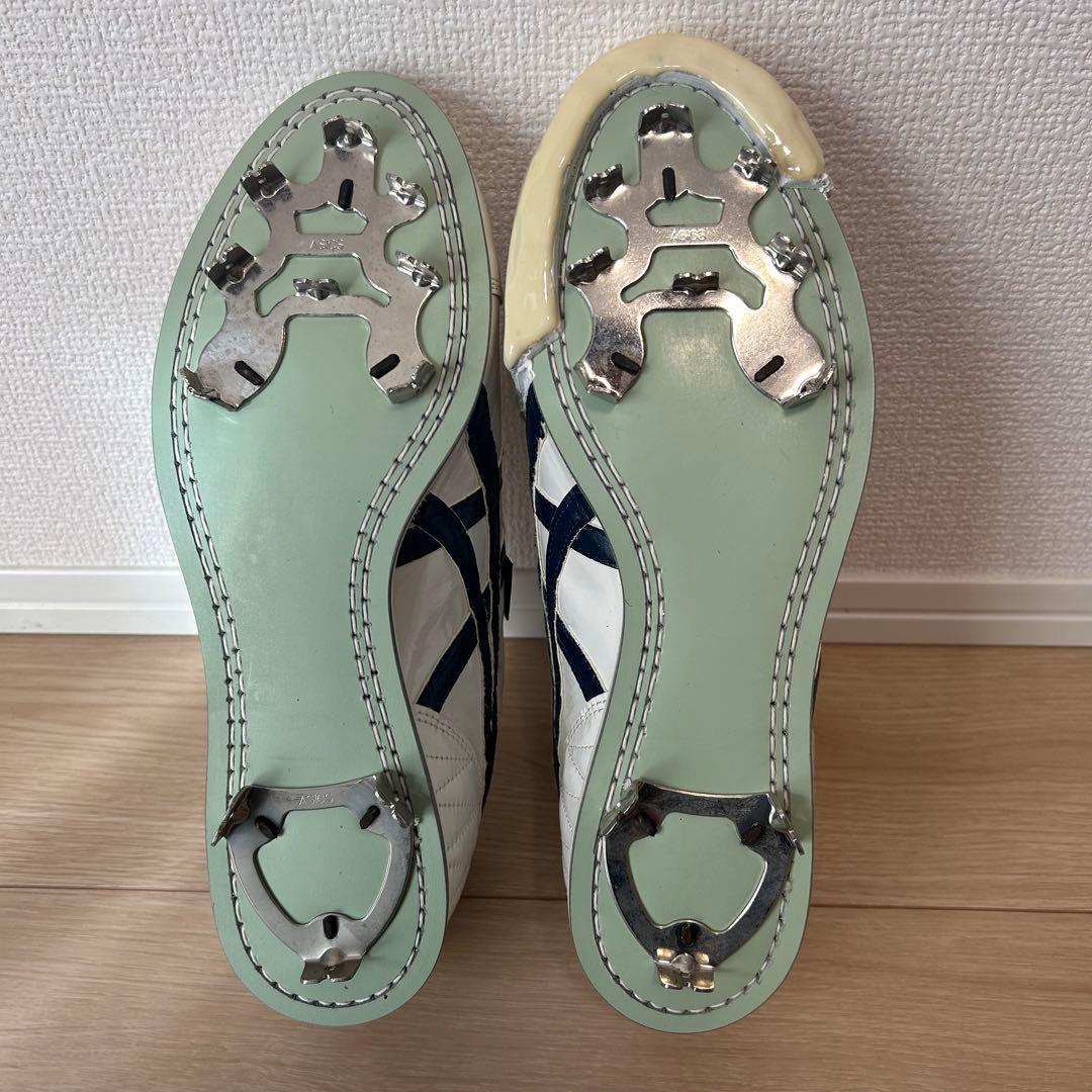 アシックス スパイク 投手用 左投 P革付 ホワイト