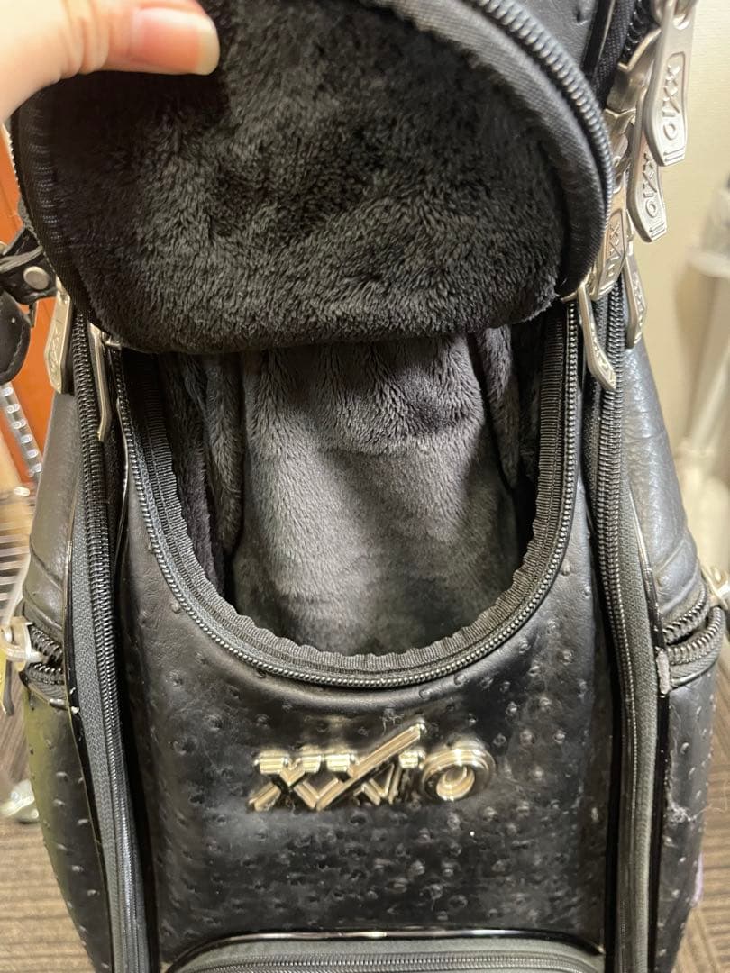 ゼクシオオーストリッチキャディバッグ　ゴルフバック　オーストリッチ　XXIO