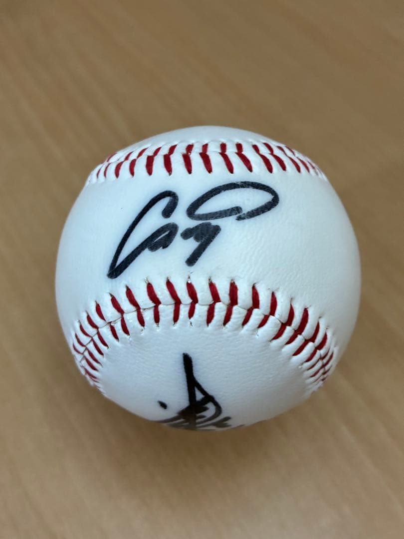 NPB【 津田恒実 】 直筆サインボール 広島東洋カープ14 球団名入りCarp