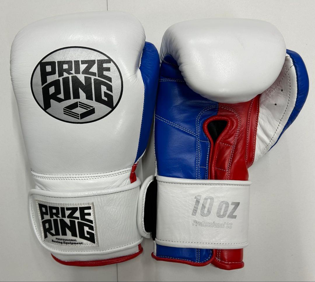 プライズリング　ボクシンググローブ　本革製 10oz 白