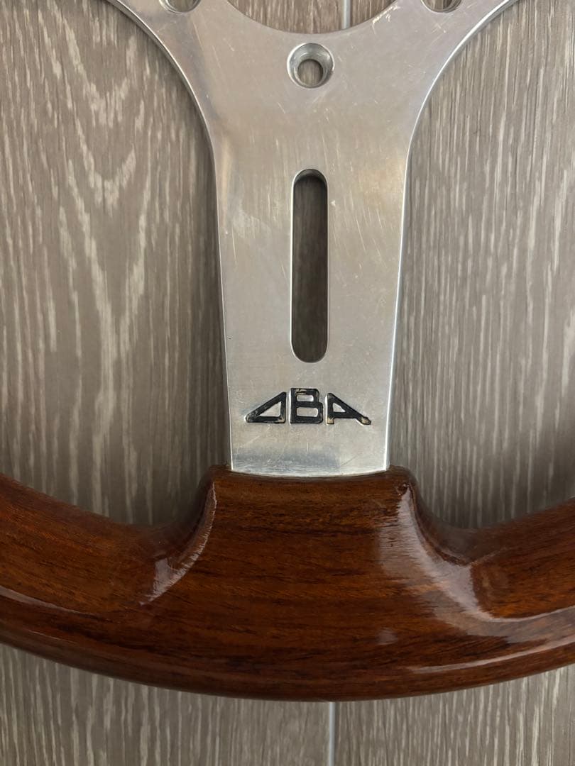 美品　OBAウッドステアリング34Φ　旧車