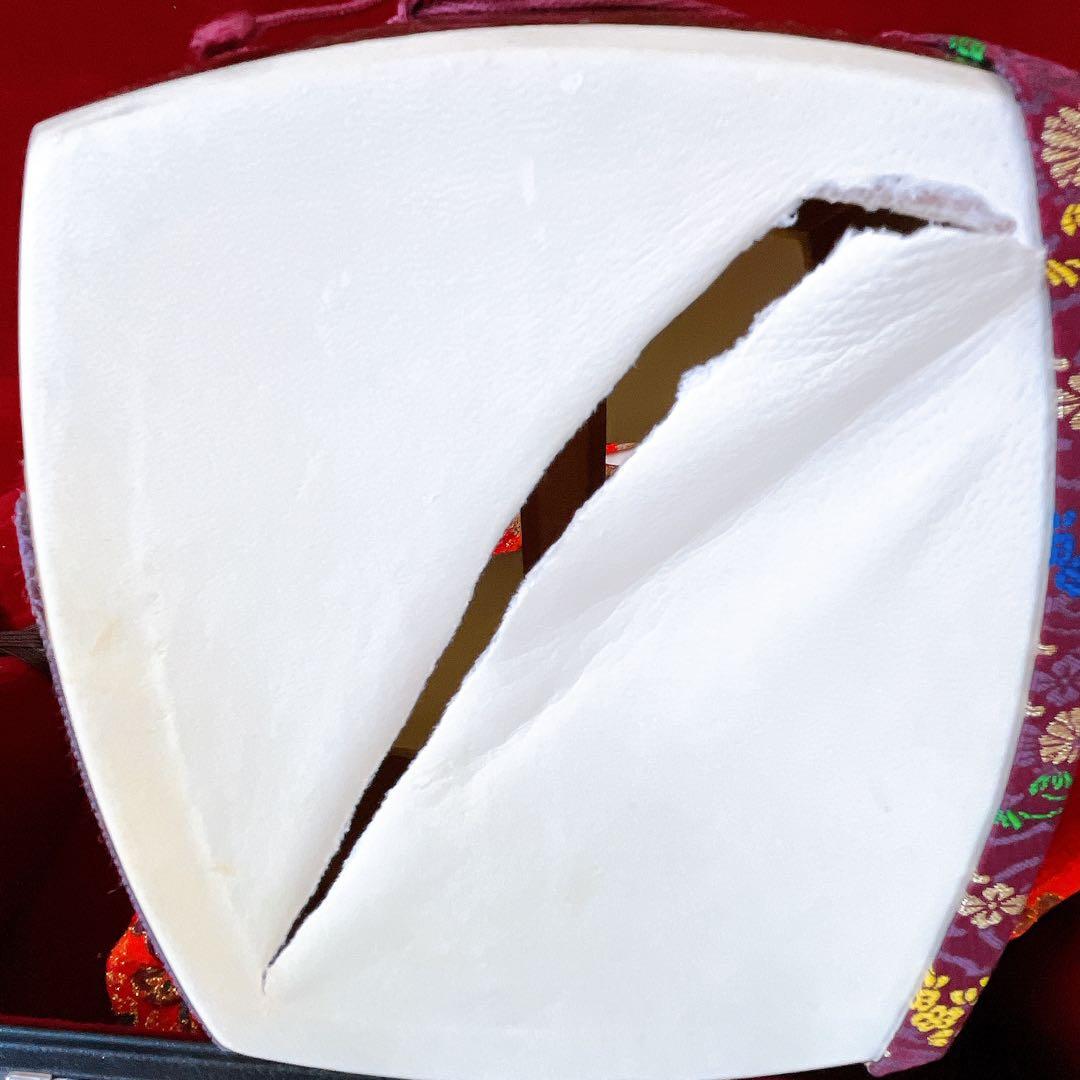 【現状品】三味線 ケース付き 和楽器 皮破れあり 紅木 紫檀