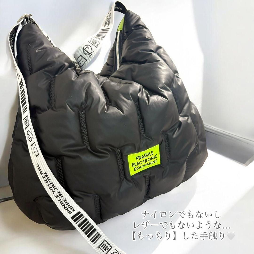 ゆるっと抜け感バッグ／キルティング ブラック