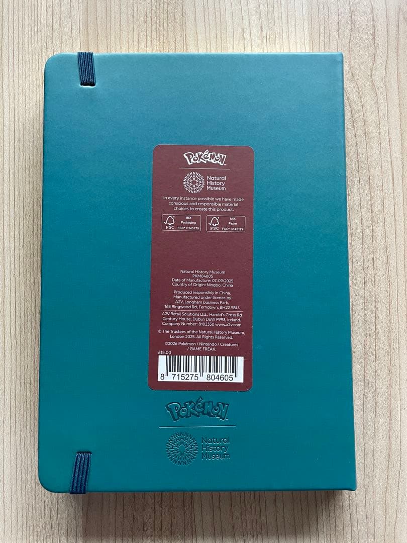 【限定品】ポケモン30周年 ロンドン自然史博物館コラボ イーブイ ノートブック