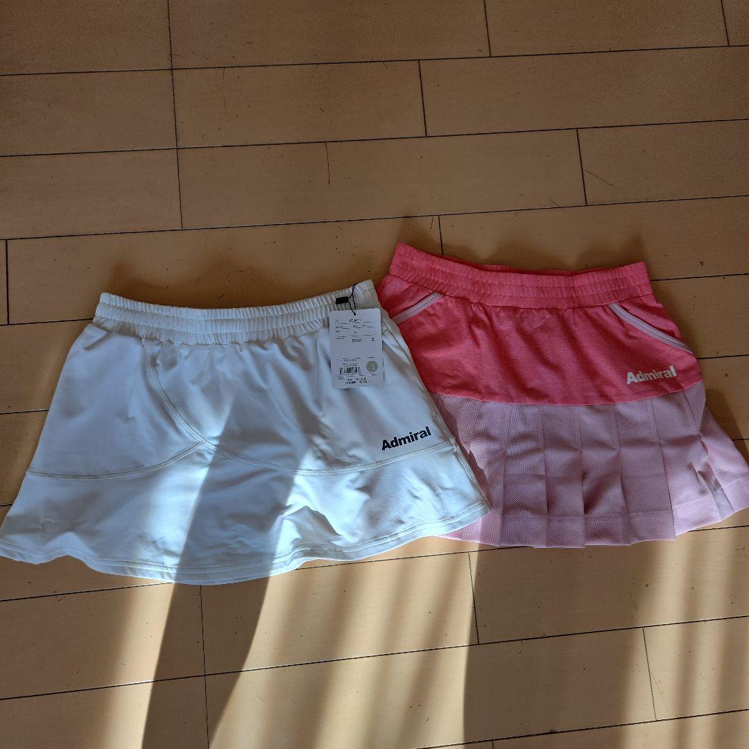 ★お買得★Admiral テニススコートセット ホワイト・ピンク　Mサイズ