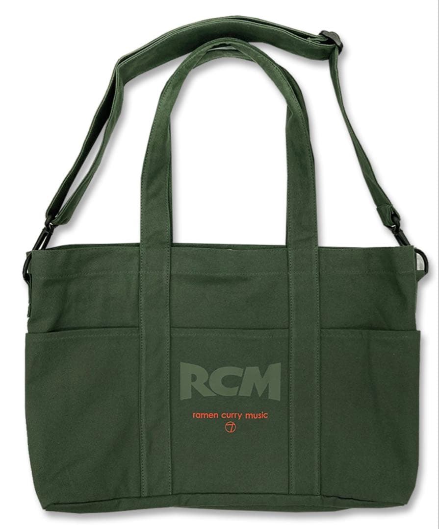 奥田民生　トートバッグ RCM 仕切り付きトート カーキ