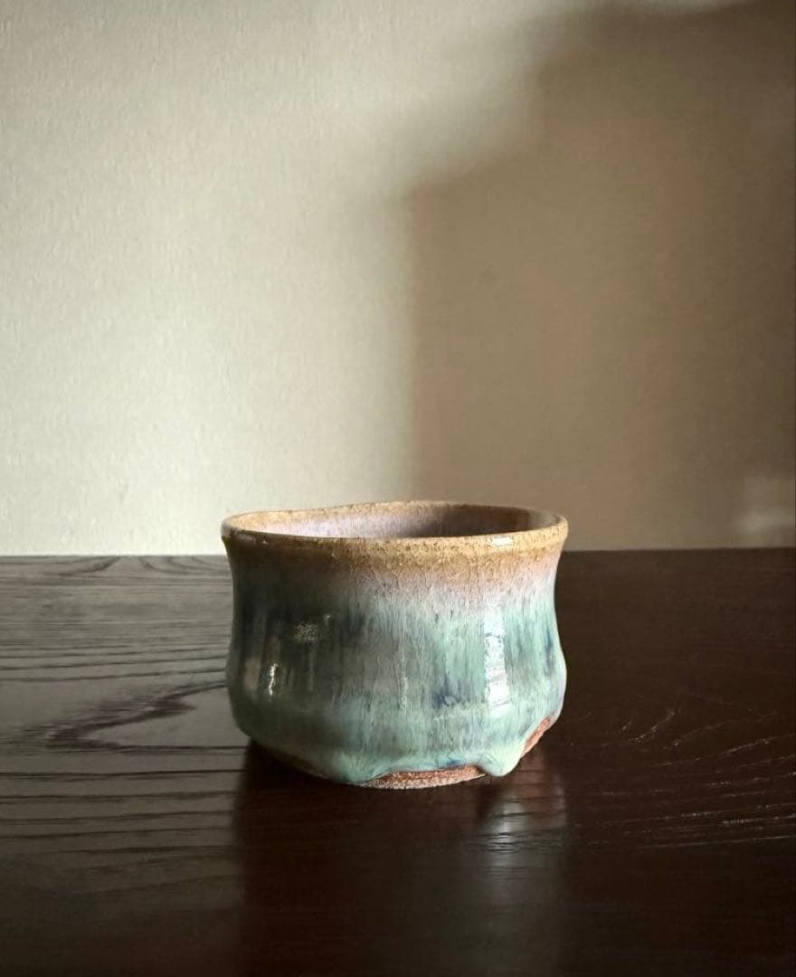 民藝 会津本郷焼 宗像窯 七代目 宗像亮一 ぐい呑 酒器 在銘