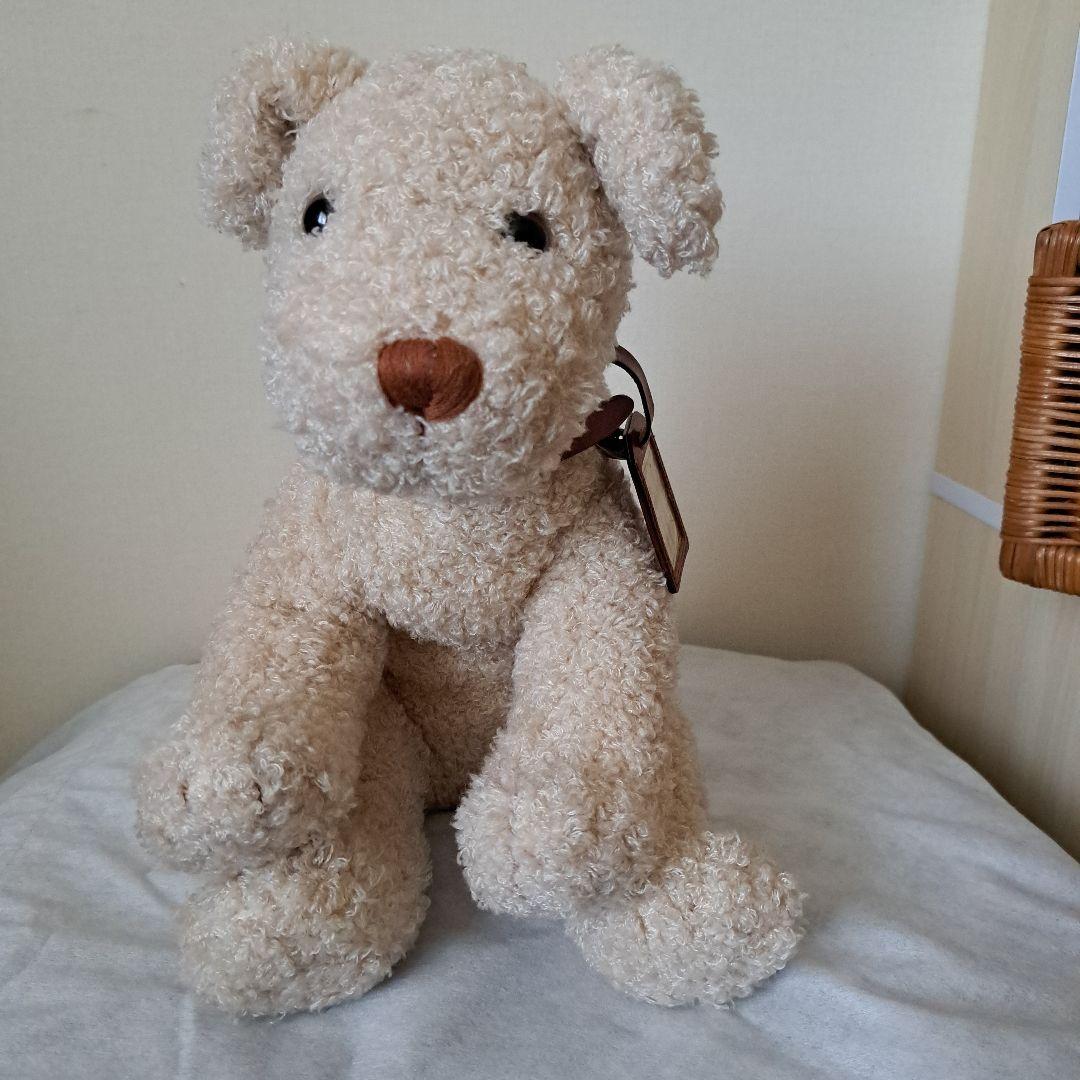 アフタヌーンティー　犬　レア　ぬいぐるみ　首輪付き　エアデールテリア　インテリア