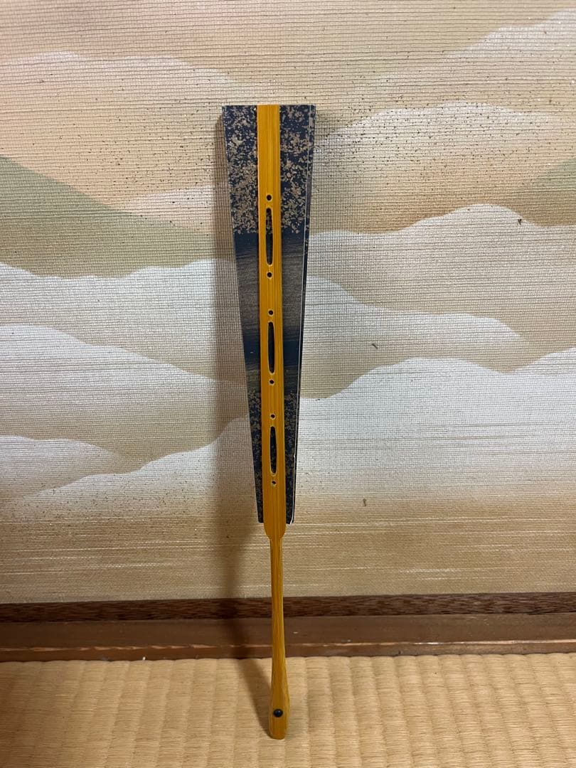 ネイビー金 桜 舞扇 51cm 袋付 Large Fan