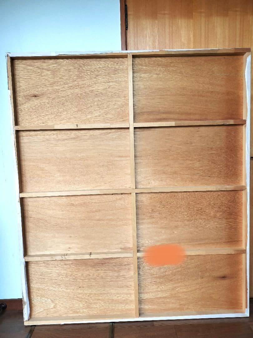 木製パネル　紙・キャンバス・布張りに　作品掲示