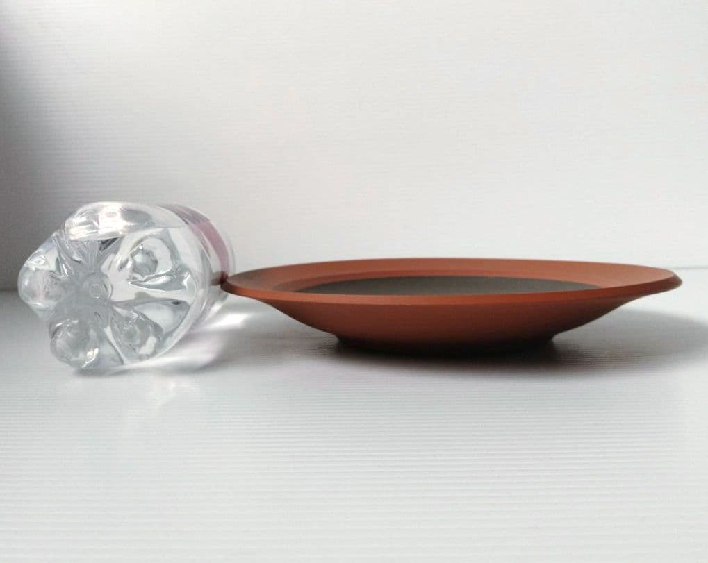 希少 佐渡 無名異焼 人間国宝 伊藤赤水 窯変 皿 大皿 工芸品 21,5cm