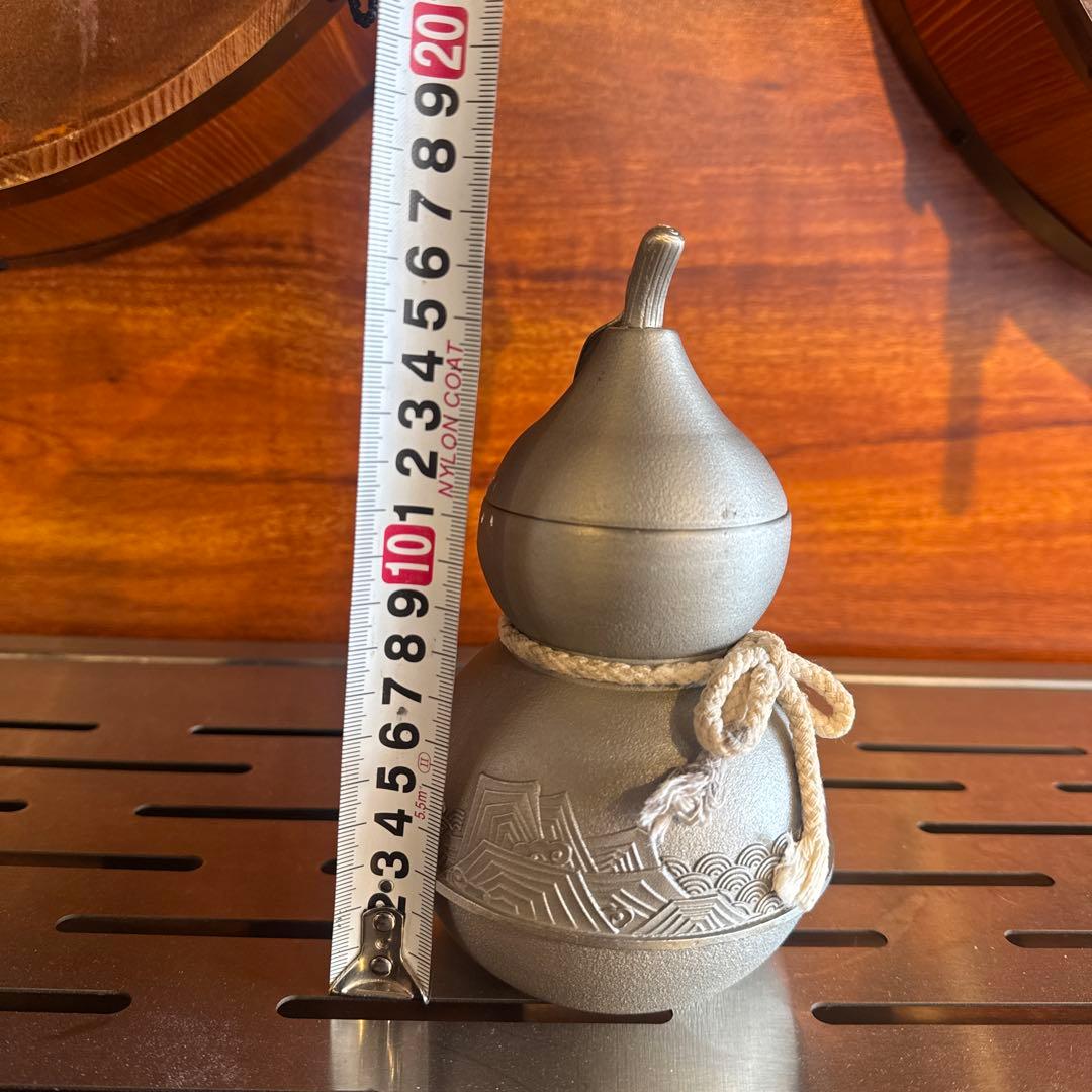 福铭阁 純錫製ひょうたん型茶釜