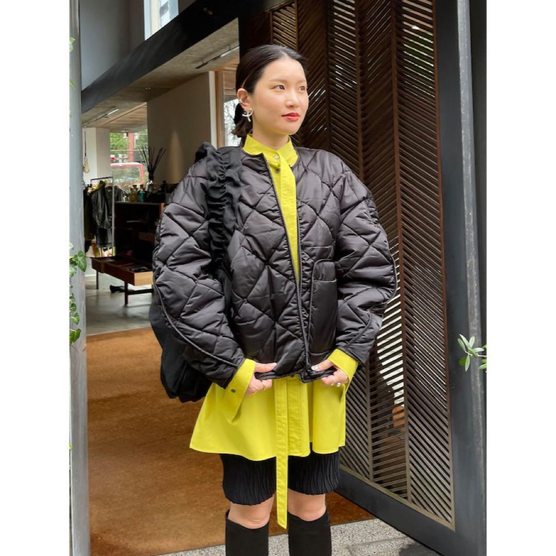 ENFOLD エンフォルド　SATIN QUILTED JACKET 36