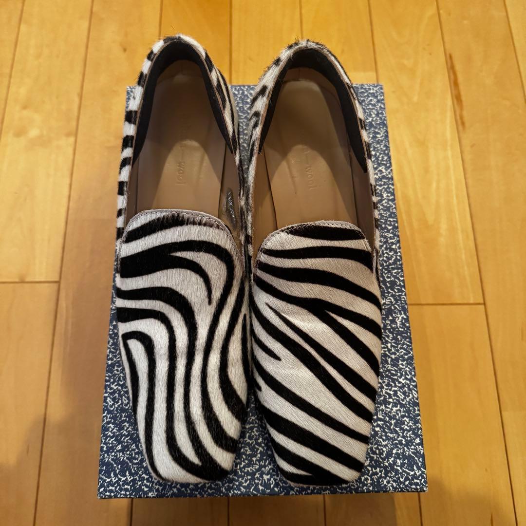 年始最終セール【palomawool】ゼブラ柄 ローファー / 38サイズ