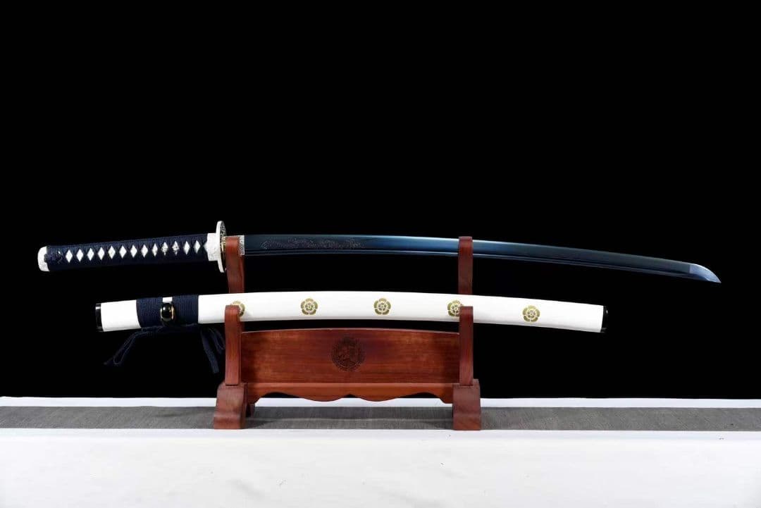 藍武士刀の炭火焼『白龍』武具　刀装具　日本刀　模造刀 居合刀