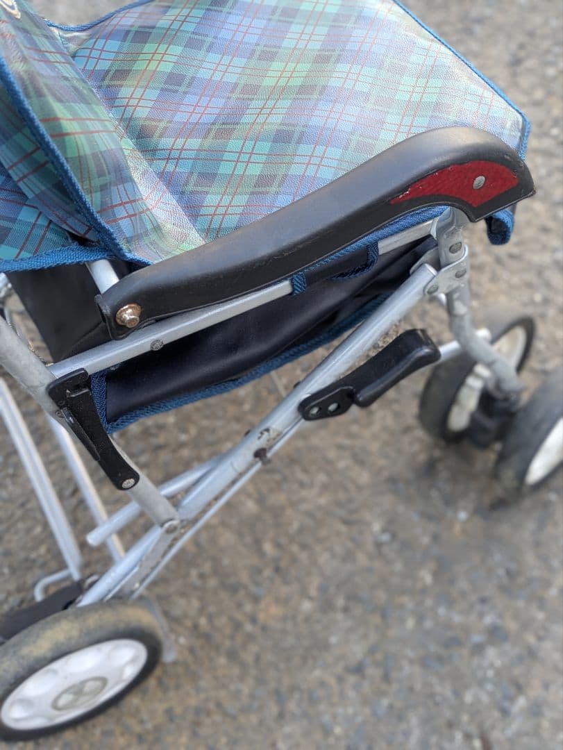 NOBLE チェック柄 介助用車椅子