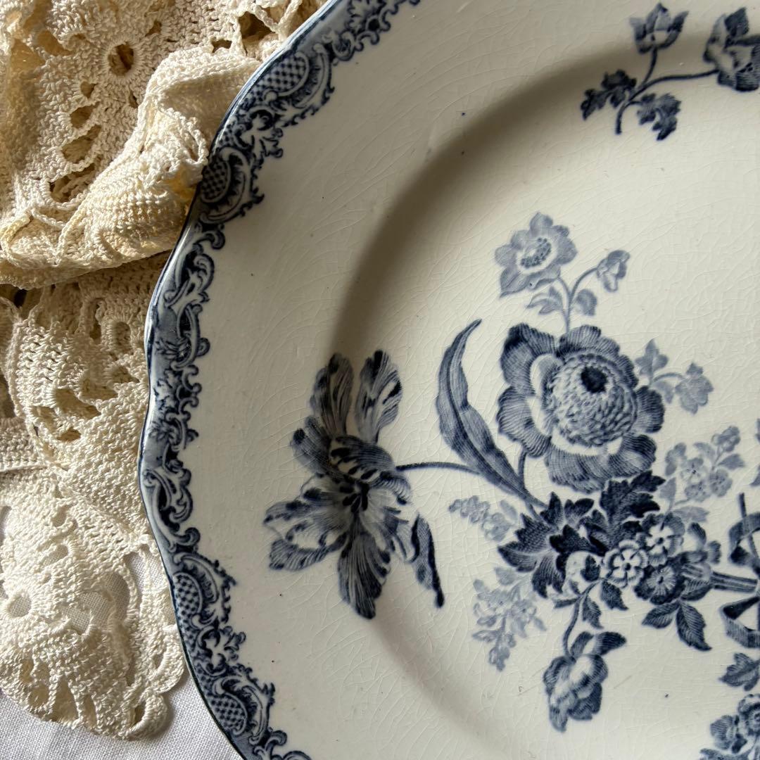 Sarreguemines フランス　アンティーク　プレート fontanges