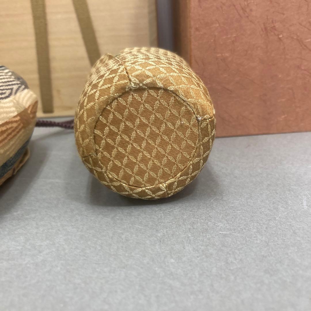 茶器　古美濃　耳付長茶入　老松ト号　妙玄斎書付　加藤光右衛門　共箱　S226MT